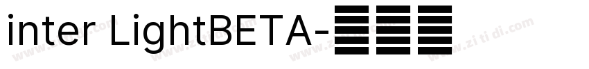 inter LightBETA字体转换